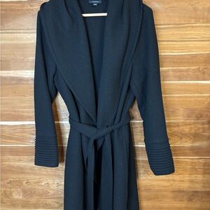 Alfani Womens Drape-Front Hooded Jacket